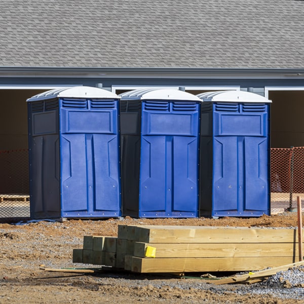 how often are the porta potties cleaned and serviced during a rental period in North Collins